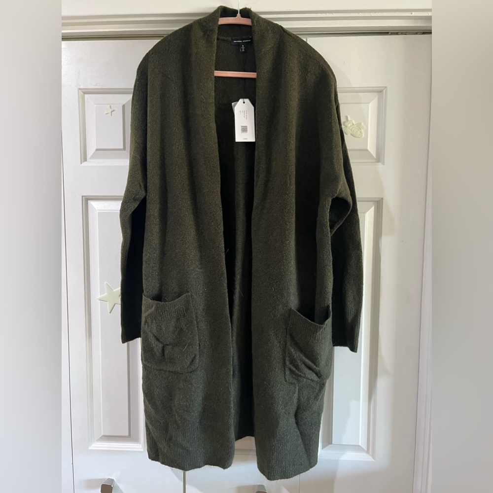 NWT Universal Standard Cashmere Duster Olive Size S (14-16)